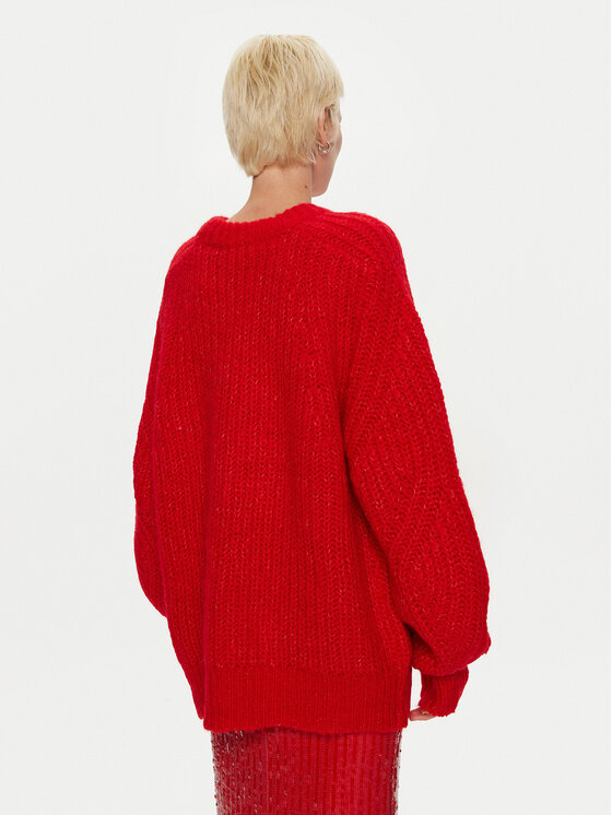 ROTATE ROTATE Πουλόβερ Brandy 1137491292 Κόκκινο Loose Fit