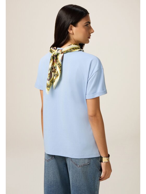 Oltre Oltre T-shirt G046J004411N004 Turchese Regular Fit