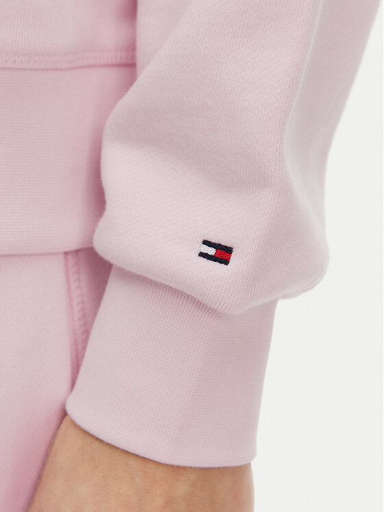 Tommy Hilfiger Tommy Hilfiger Majica dugih rukava Contrast Flag WW0WW45979 Ružičasta Regular Fit