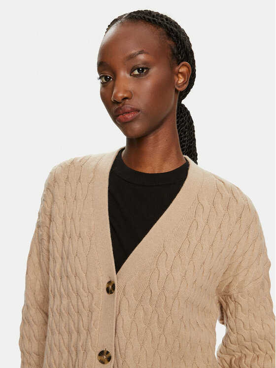 Tommy Hilfiger Tommy Hilfiger Kardigāns WW0WW42143 Bēšs Relaxed Fit