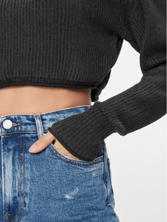 Tommy Jeans Tommy Jeans Džemperis Badge DW0DW16519 Melns Regular Fit
