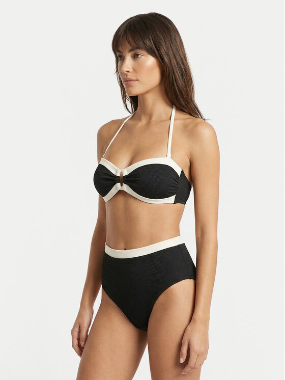 Seafolly Seafolly Bikini apakšdaļa Band Wave 40775-305 Melns
