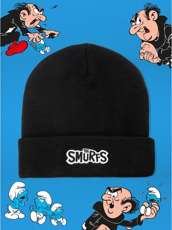 Smerfy Smerfy Czapka Zawijana Czapka Zimowa Czarna Smerfy Gargamel Character uni Czarny