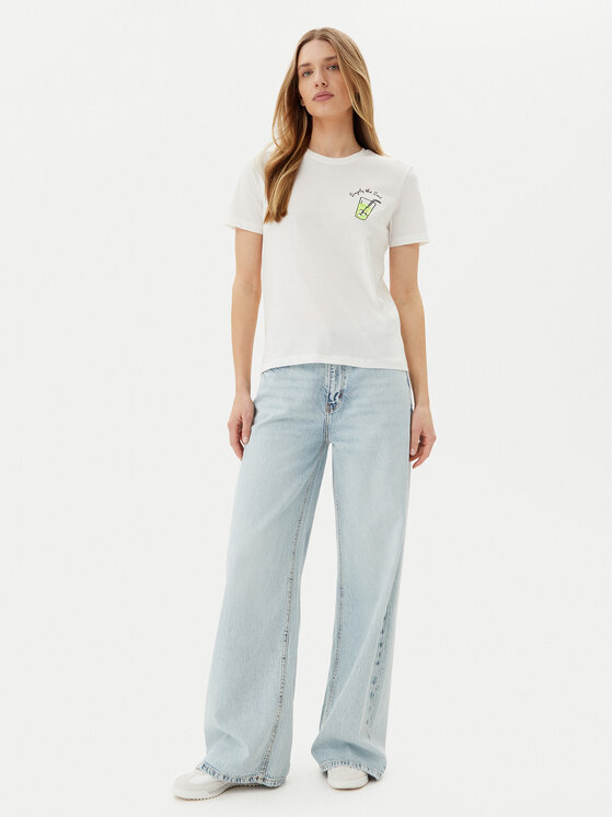 ONLY ONLY Tričko Kita 15349150 Biela Regular Fit