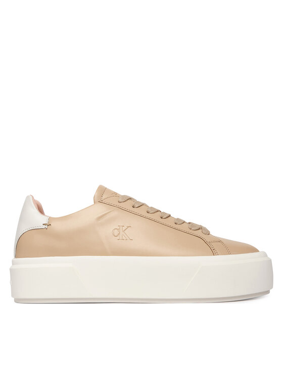 Calvin Klein Calvin Klein Sneakersy Flatform Lace Up Lth YW0YW01928 Béžová