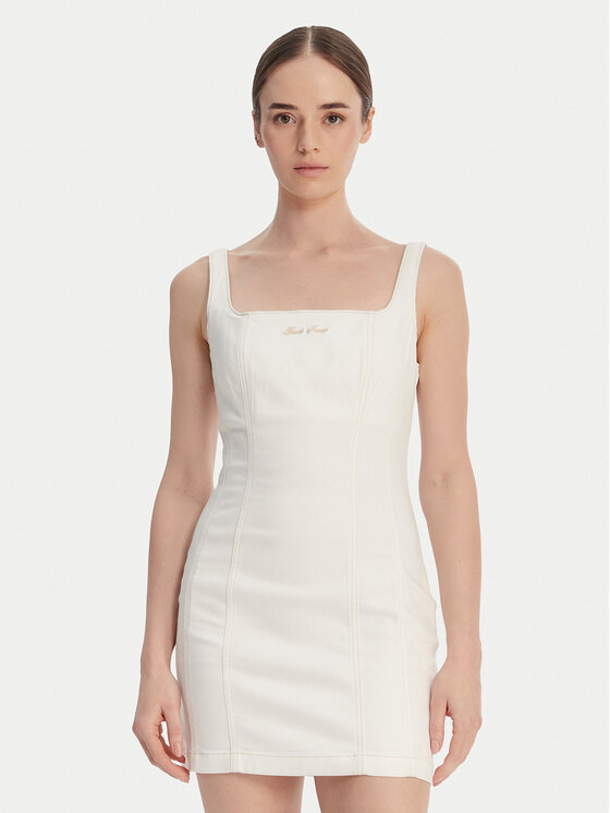 Guess Jeans Guess Jeans Jeans haljina W6GK00 D7871 Écru Regular Fit