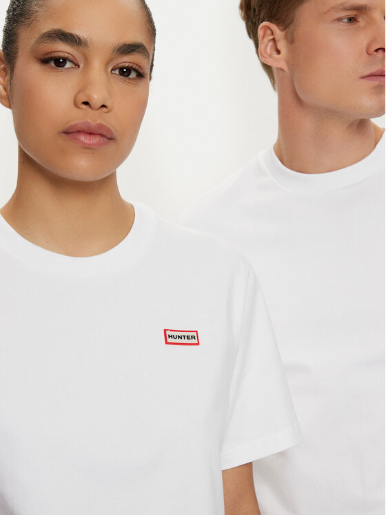 Hunter Hunter T-Shirt HARU0006242 Biały Regular Fit