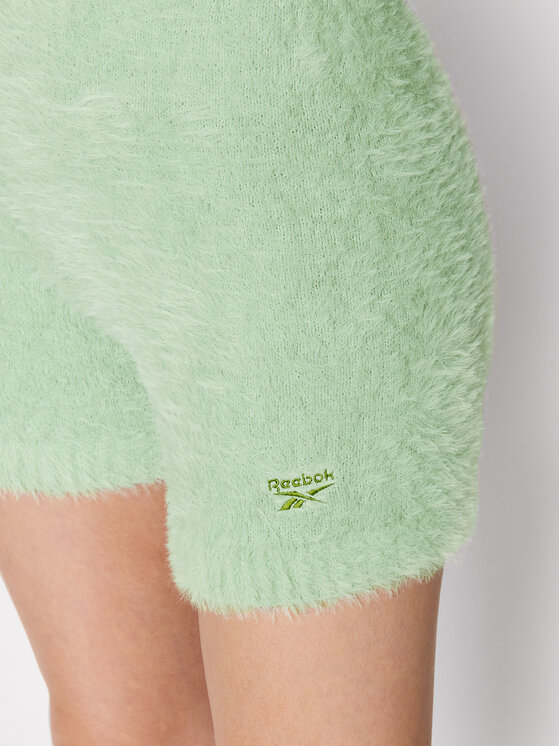 Reebok Reebok Pantalon scurți din material Cozy Legging H46811 Verde Fitted Fit