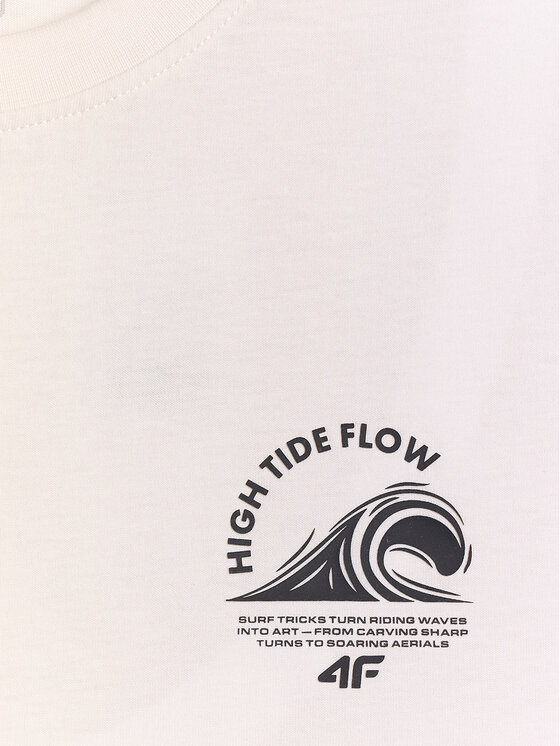 4F 4F Tank top CATCH THE WAVE Biały Standard Fit