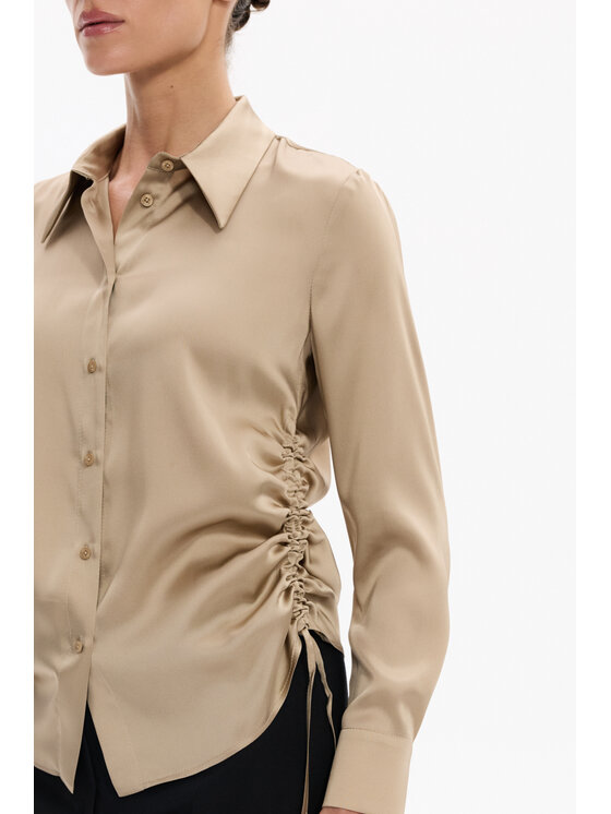 Deni Cler Milano Deni Cler Milano Koszula W-DC-1471-F5-F6-12-1 Beżowy Regular Fit