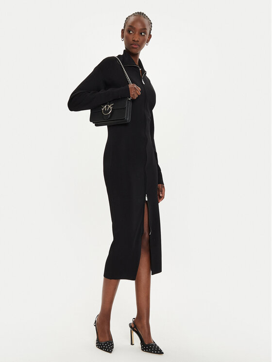 PINKO Pinko Haljina za svaki dan Levulosio Abito 103989 A22A Crna Slim Fit