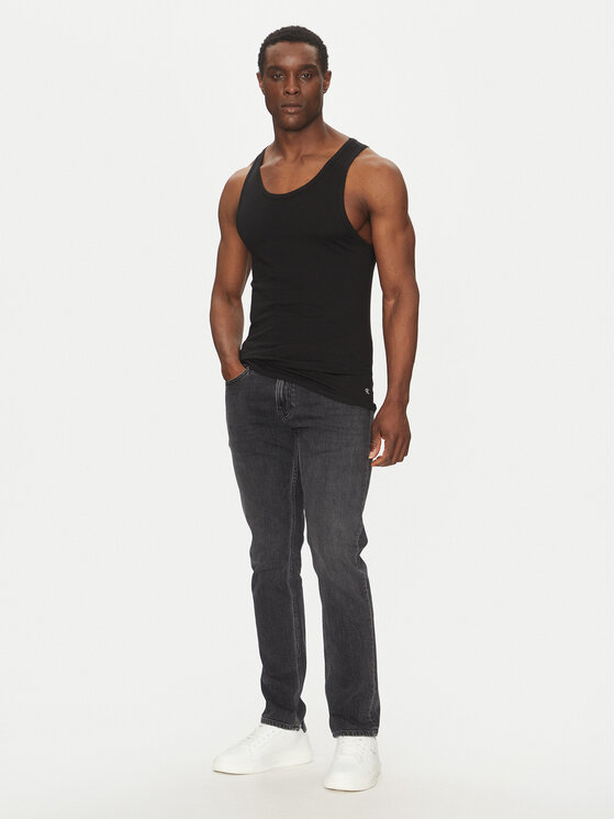Calvin Klein Underwear Calvin Klein Underwear Komplektas: Tank top marškinėliai (3 vnt.) Tank 3Pk LV00NB4184 Juoda Slim Fit