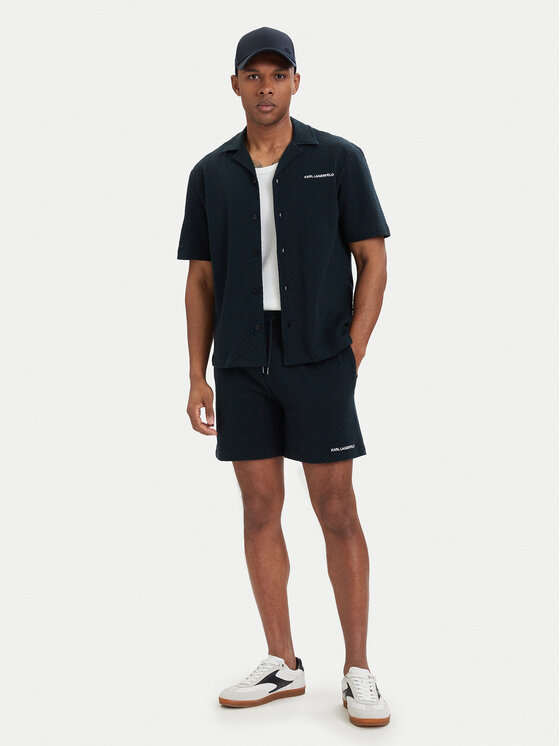 KARL LAGERFELD KARL LAGERFELD Koszula B2M46063 Granatowy Slim Fit