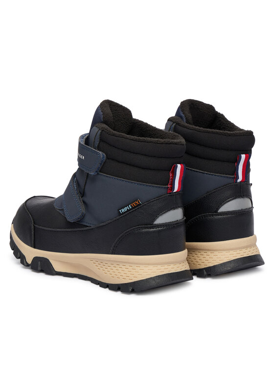 Tommy Hilfiger Tommy Hilfiger Stivali da neve Velcro Bootie T1X5-34134-1592 S Nero