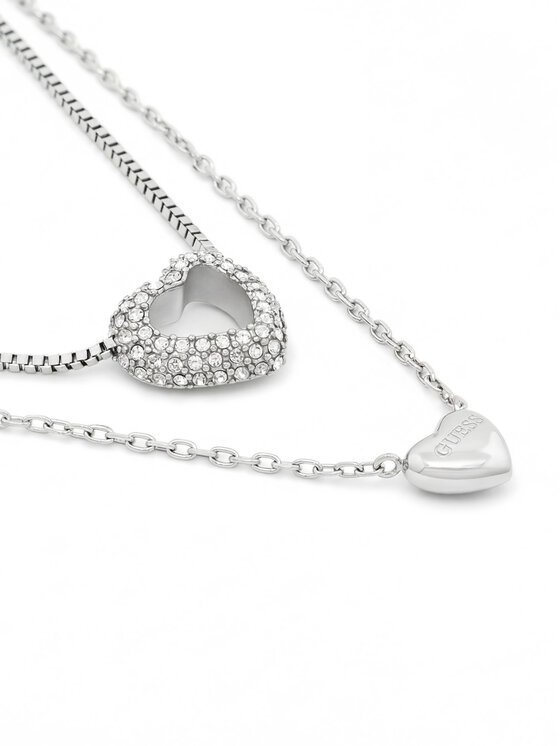 Guess Guess Naszyjnik JUBN05026JWRHT/U Srebrny