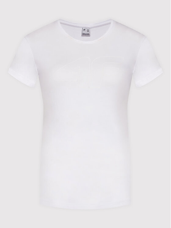 4F 4F T-Shirt H4L22-TSD353 Biały Regular Fit