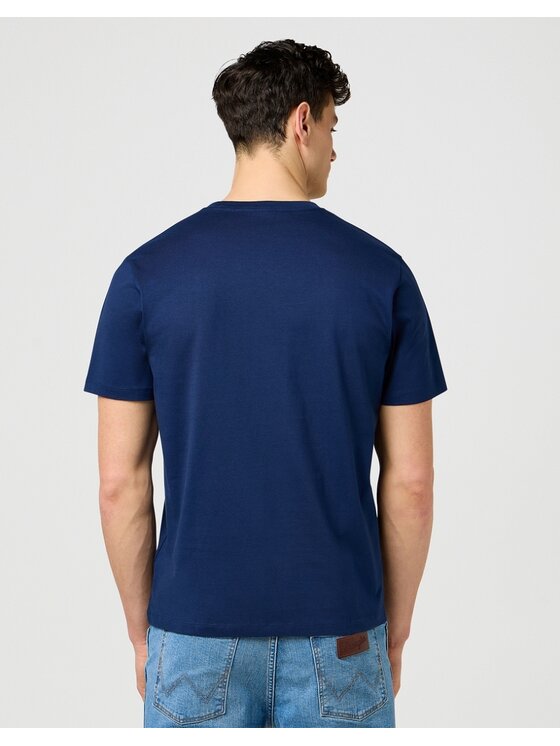 Wrangler Wrangler T-Shirt SMALL AMERICANA TEE Niebieski Regular Fit