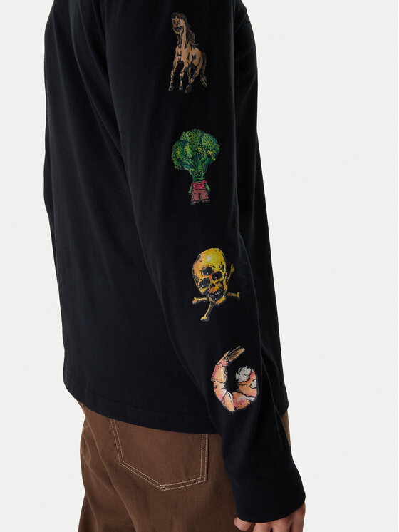 RVCA RVCA Pikkade varrukatega T-särk Dayshift EVYZT00306 Must Regular Fit