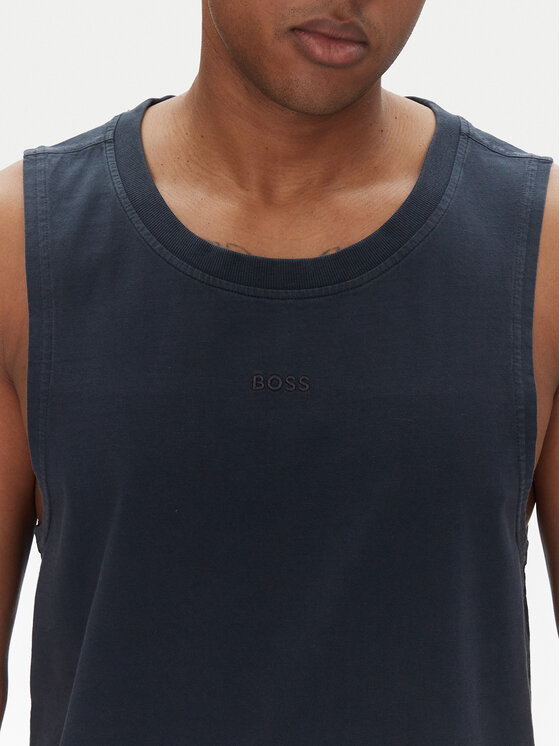 BOSS BOSS Majica brez rokavov 50536739 Mornarsko modra Regular Fit