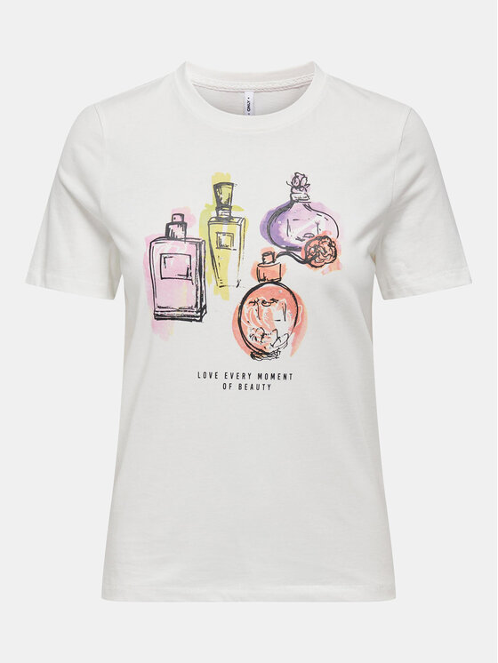 ONLY ONLY T-shirt Pretty 15316596 Bijela Regular Fit