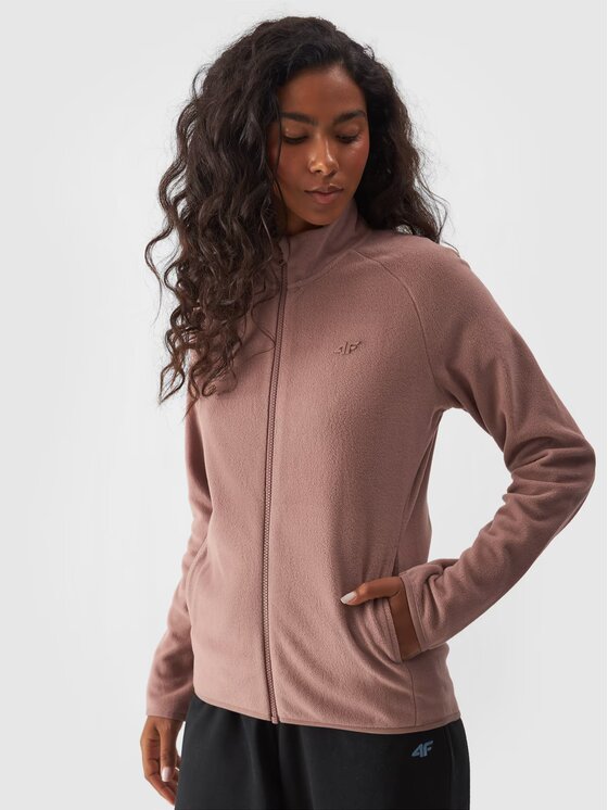 4F 4F Felpa di pile 4FWMM00TFLEF294-83S Marrone Regular Fit
