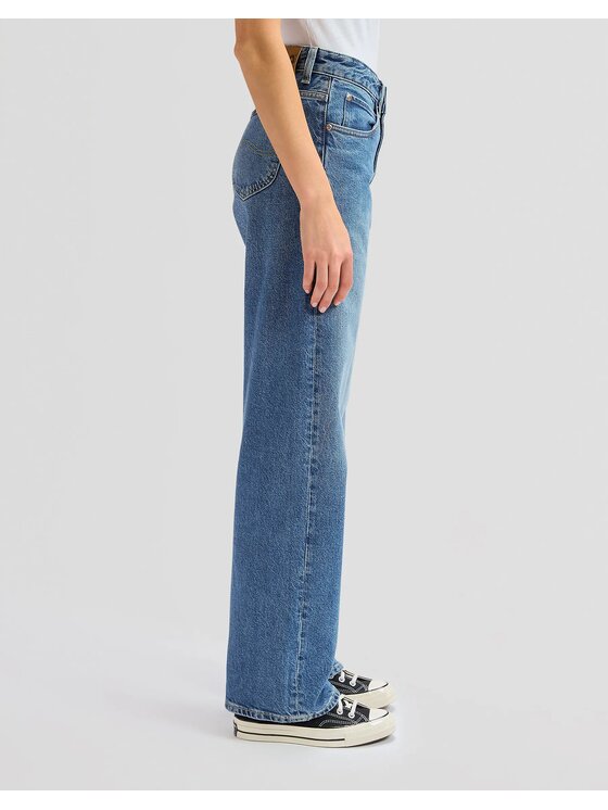 Lee Lee Jeansy RIDER Niebieski Loose Fit
