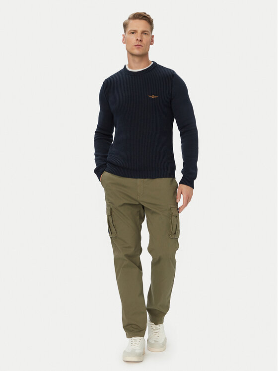 Aeronautica Militare Aeronautica Militare Kargo hlače 262PA1329UCT02443 Zelena Regular Fit