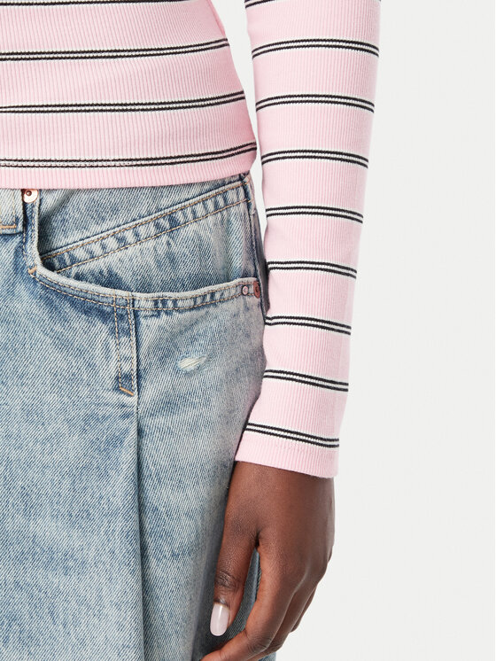 Tommy Jeans Tommy Jeans Bluzka Essential DW0DW17387 Różowy jasny Slim Fit