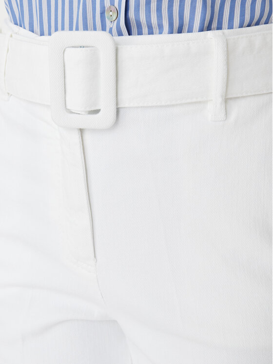 Marella Marella Pantaloni din material Nicchia 2613131074 Alb Regular Fit