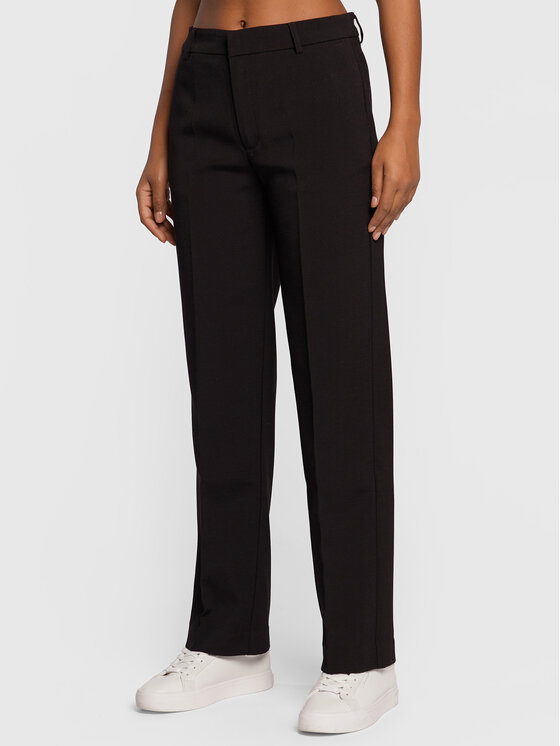 Gina Tricot Gina Tricot Текстилни панталони 13672 Черен Regular Fit
