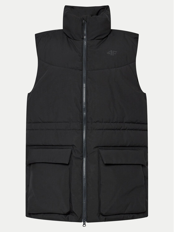 4F 4F Brezrokavnik 4FWAW24TVJAF135 Črna Loose Fit
