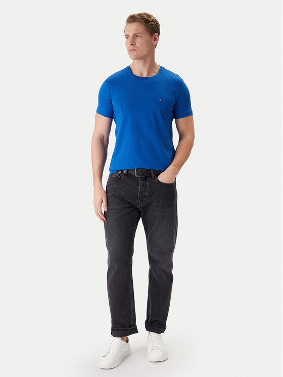 Tommy Hilfiger Tommy Hilfiger T-Shirt MW0MW10800 Modrá Slim Fit
