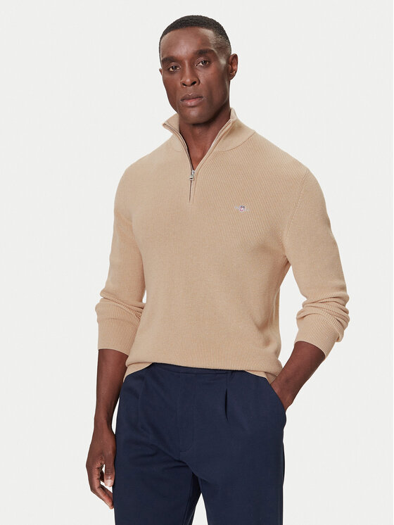 Gant Gant Pulover 8050265 Bež Regular Fit