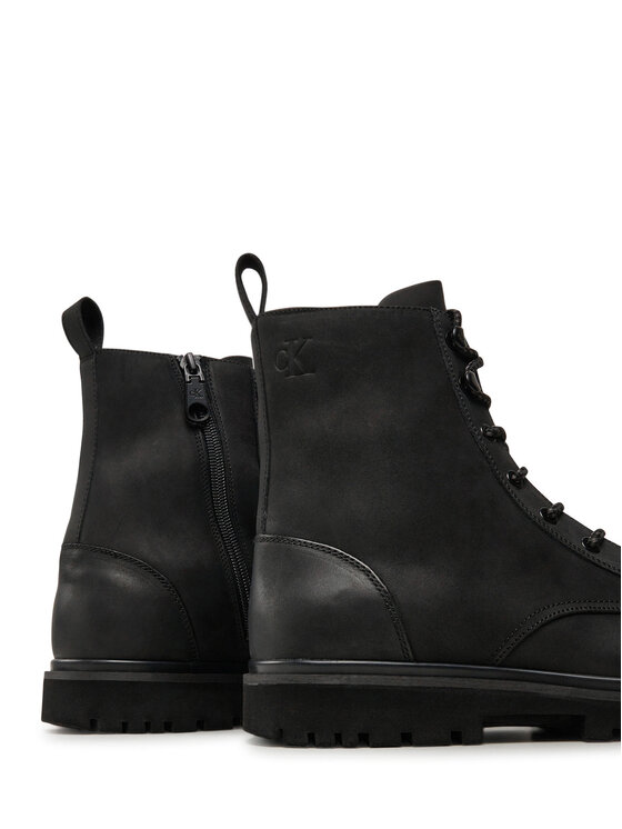 Calvin Klein Jeans Calvin Klein Jeans Μπότες Eva Boot Mid Laceup Rebellious YM0YM01071 Μαύρο