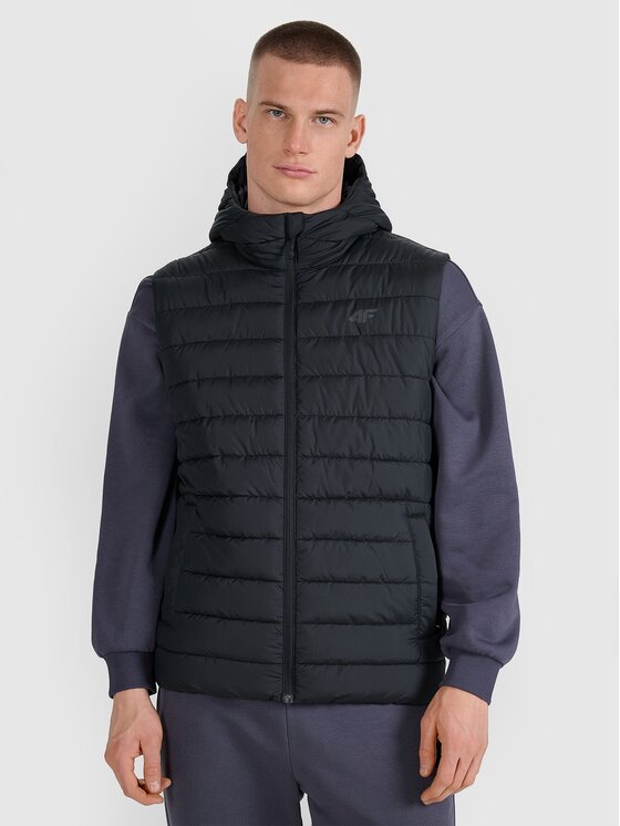 4F 4F Gilet 4FWAW25TVJAM225-20S Nero Regular Fit