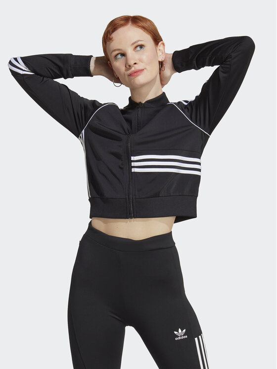 adidas adidas Μπλούζα Crop Track Top IC2376 Μαύρο