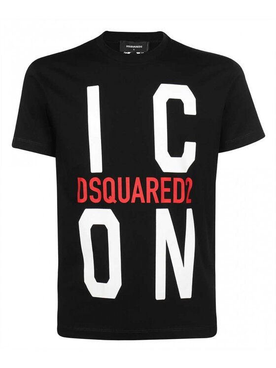 Dsquared2 Dsquared2 T-Shirt 79GC0021S23009 900 Czarny Regular Fit