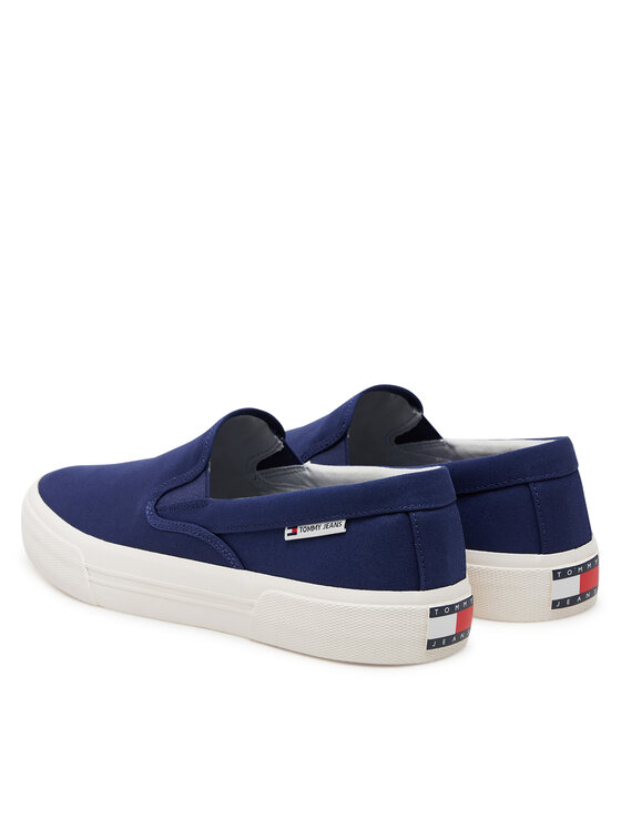 Tommy Jeans Tommy Jeans Tenisky Slip On Canvas Color EM0EM01544 Tmavomodrá