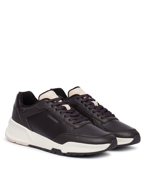 Calvin Klein Calvin Klein Sneakersy City Runner Laceup Lth Mix HM0HM02309 Bordowy