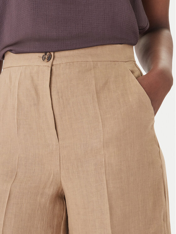 Marella Marella Текстилни панталони Clava 2615131182 Бежов Regular Fit