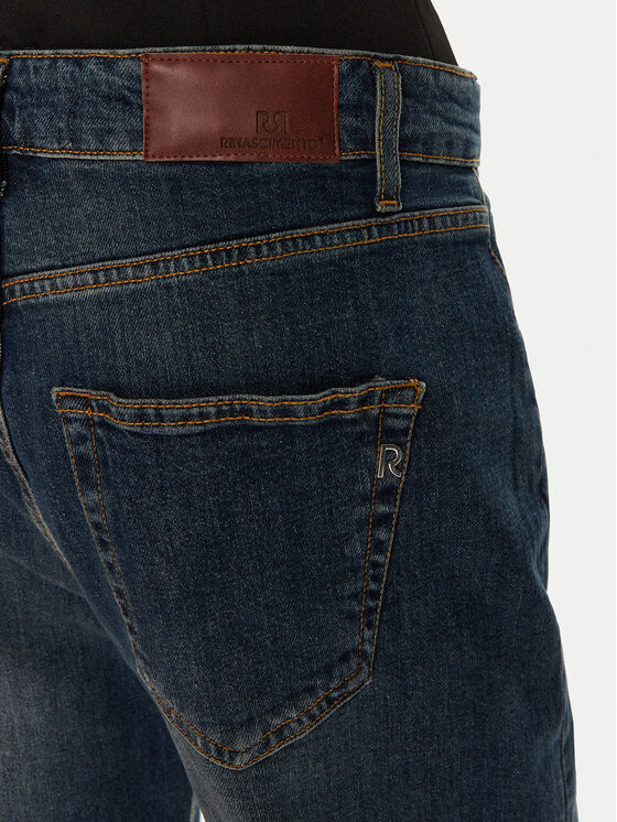 Rinascimento Rinascimento Jeans hlače CFC0120191003 Mornarsko modra Boyfriend Fit
