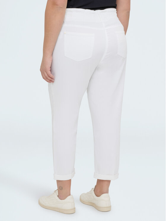 Fiorella Rubino Fiorella Rubino Spodnie materiałowe P706T005159N011 Biały Regular Fit