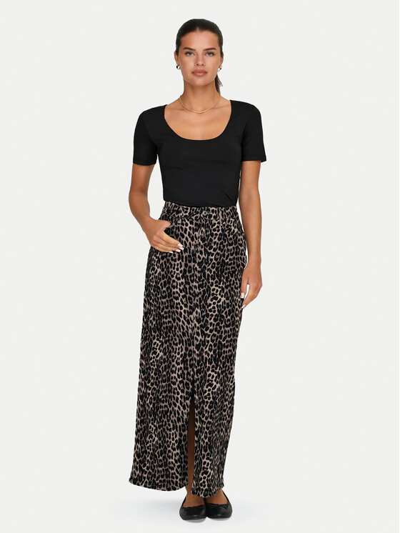 ONLY ONLY Maxi szoknya 15343258 Fekete Regular Fit