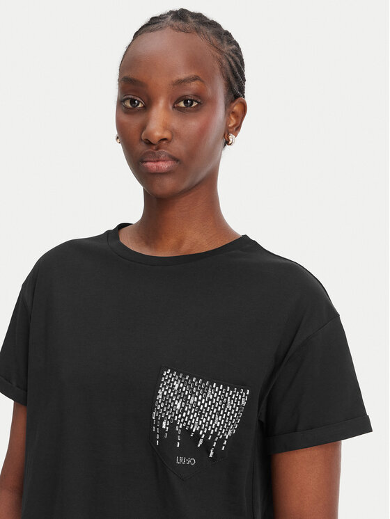 Liu Jo Liu Jo T-shirt WA6372 JS923 Crna Regular Fit