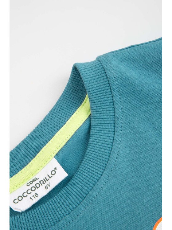 Coccodrillo Coccodrillo Tričko WC6143202FBK-013 Tyrkysová Regular Fit