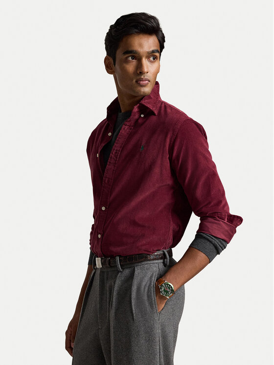Polo Ralph Lauren Polo Ralph Lauren Риза 710853123505 Бордо Custom Fit