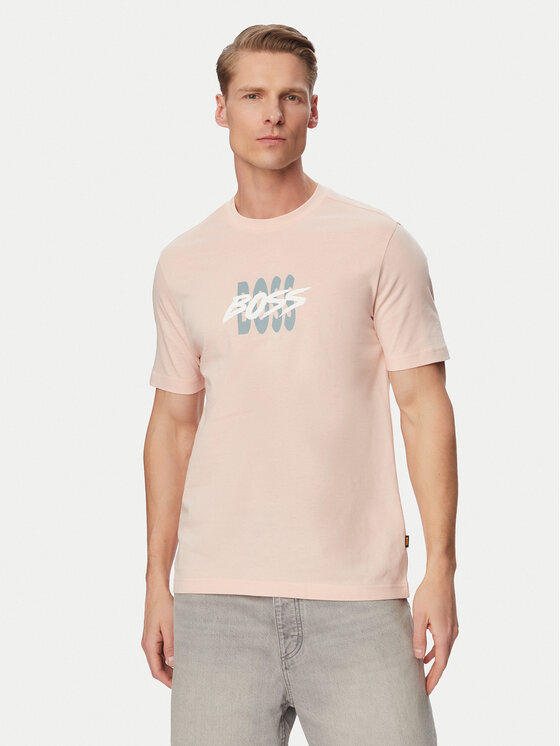 BOSS BOSS Футболка Bass 50561850 Рожевий Regular Fit