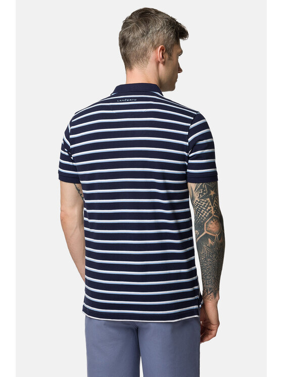 Lancerto Lancerto Polo Logan PO073123000024 Granatowy Regular Fit