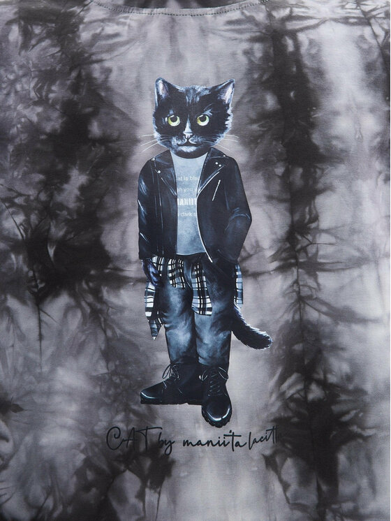 CAT by maniita lacitta CAT by maniita lacitta T-Shirt Printed men's t-shirt with CAT Szary Regular Fit
