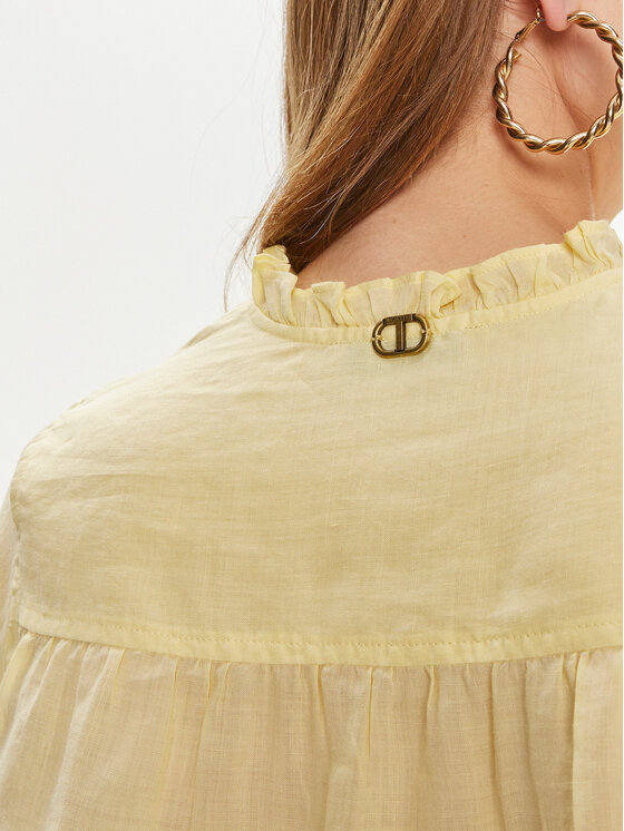 TWINSET TWINSET Bluza 241TP2530 Rumena Relaxed Fit